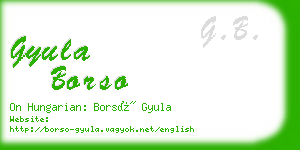 gyula borso business card